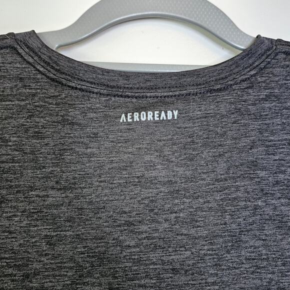 Adidas Youth Boys' Stay Dry Moisture-Wicking Aeroready Gray T-Shirt XL 18/20 - Picture 5 of 10